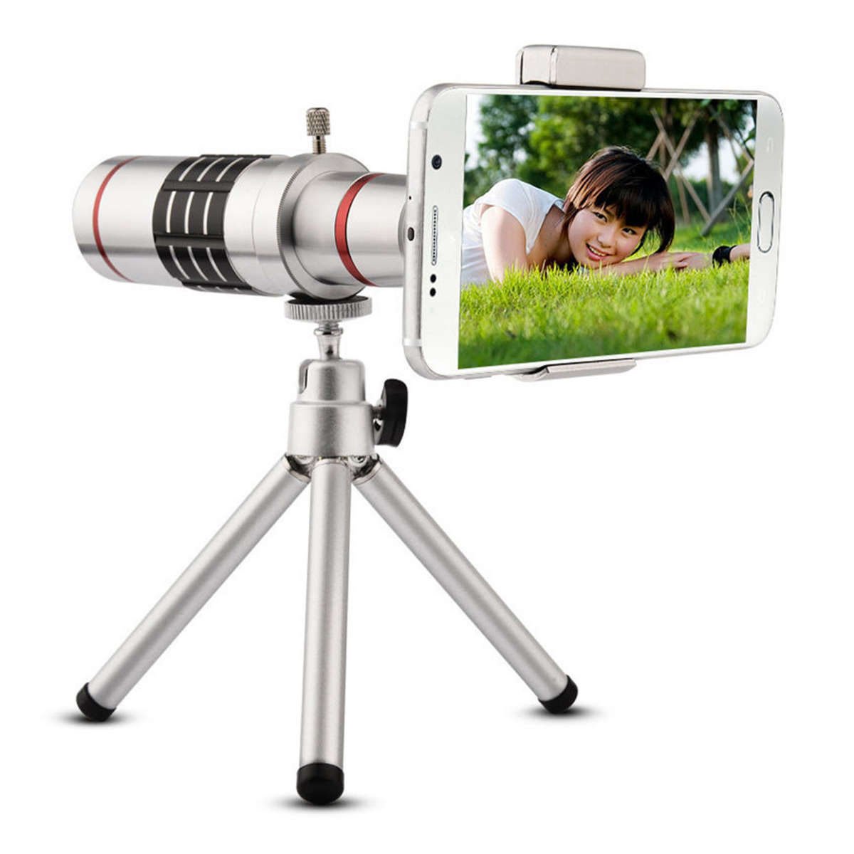 Universal 18X Zoom Phone Telescope Telephoto Camera Lens + Tripod iPhone Android