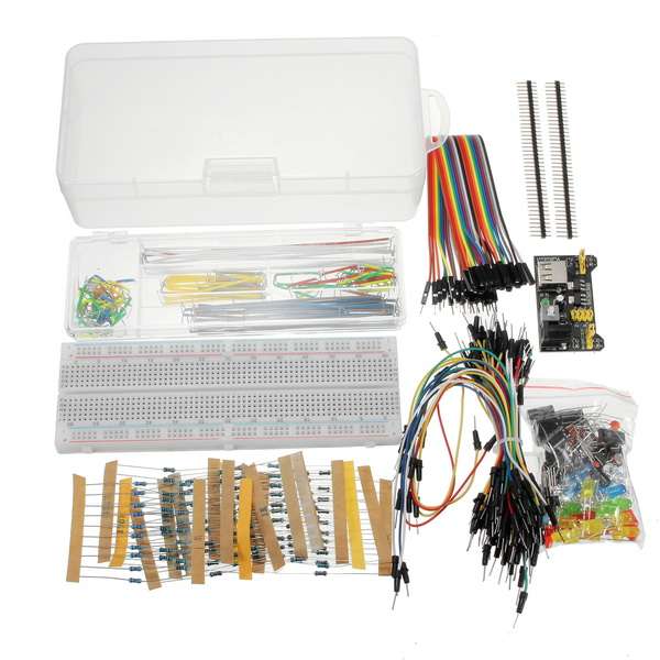 Geekcreit Power Supply Module 830 Hole Breadboard Resistor Capacitor LED Kit Fo