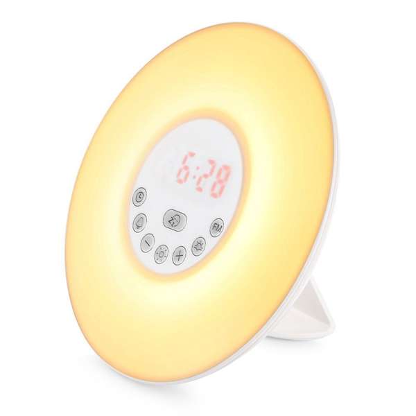 ARILUX Touch Wake Up Light Sunrise Simulation with Alarm Clock & FM Radio Color