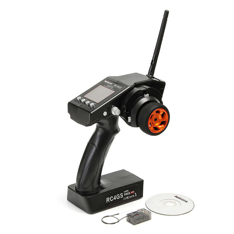 RadioLink RC4GS 2.4G 4CH Car Controller Transmitter + R4FG-G Gyro Inside Receiv