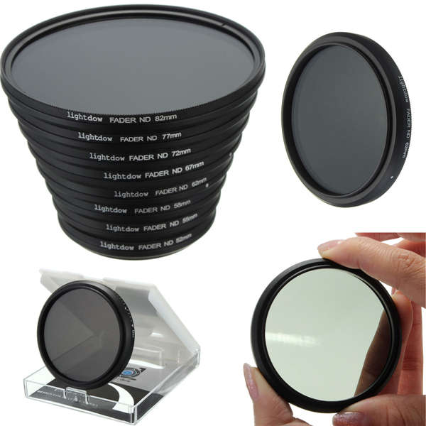 52mm-82mm Adjustable Neutral Density ND2-ND400 Lens Filter For Camera