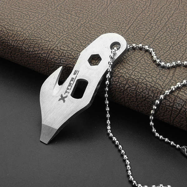 Stainless Steel EDC Multifunction Cutting Twine Knife Screwdriver Opener Campin