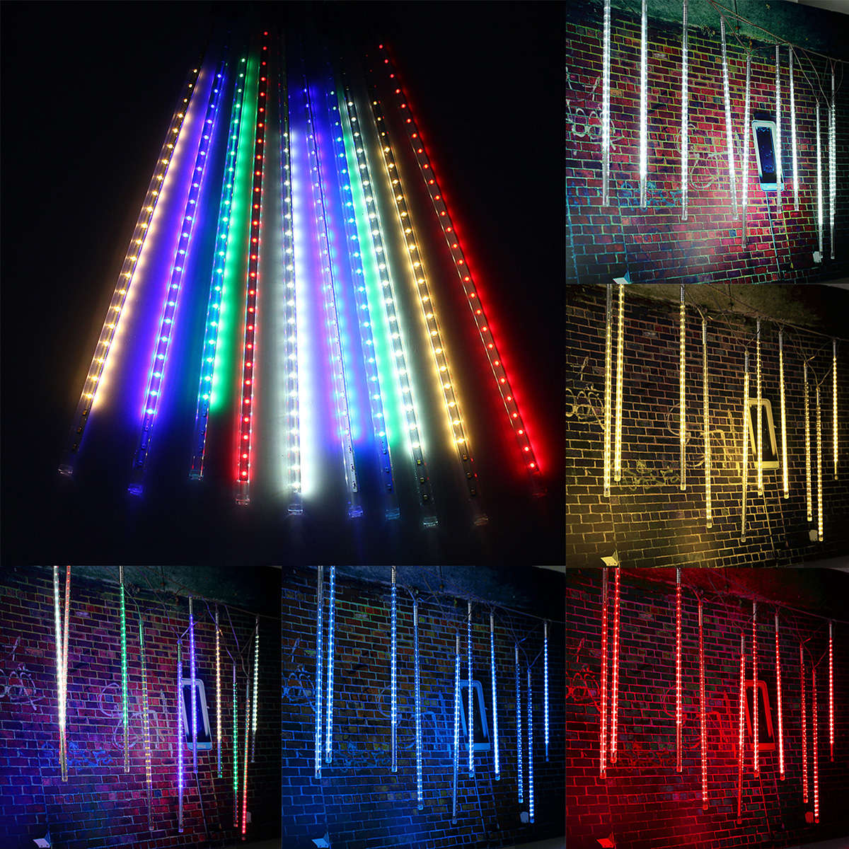 10 X 50CM LED Meteor Shower Rain Lights Waterproof Tubes String For Xmas AC85-2