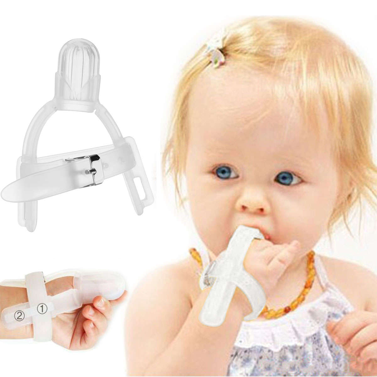 Thumbsucking Silicone Thumb Sucking Stop Finger Guard Protector For 1-5 years B