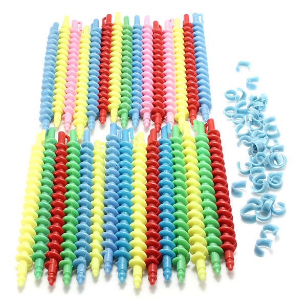 75pcs Plastic Hairdressing Spiral Hair Perm Rod Hair Styling Tools Salon Barber