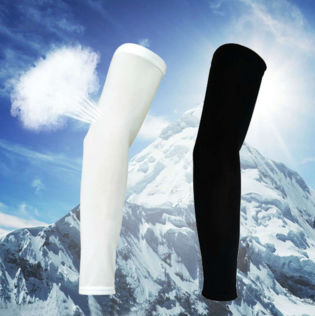 1 pair Cycling Bike UV Sun Protection Arm Warmers Sleeve Covers