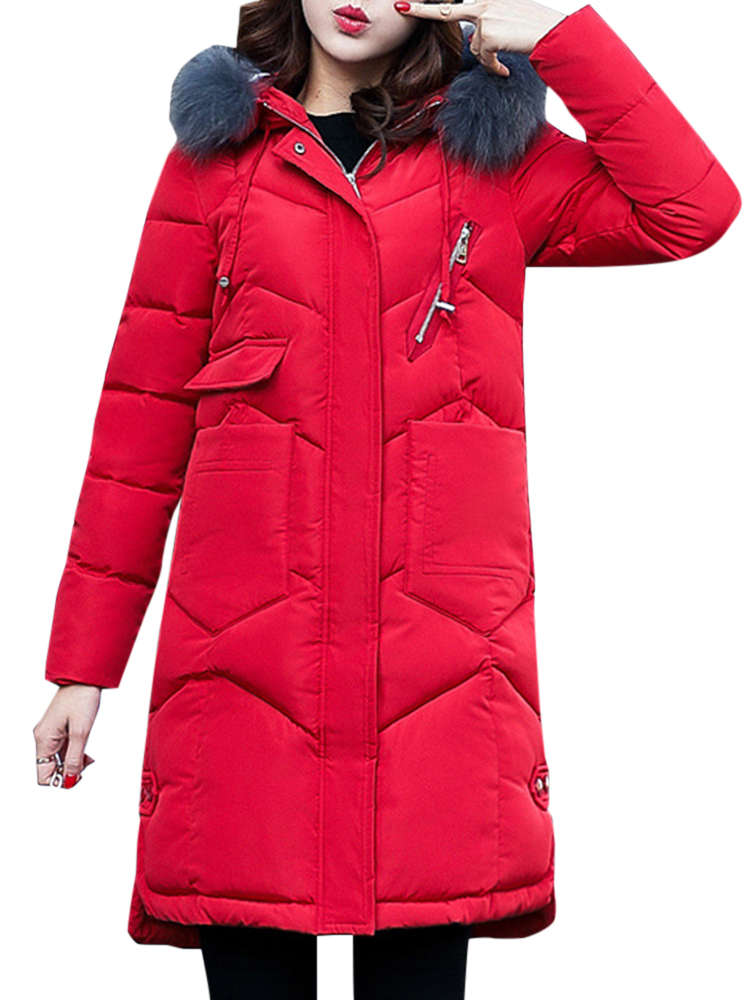 Casual Women Faux Fur Hooded Thicken Coats