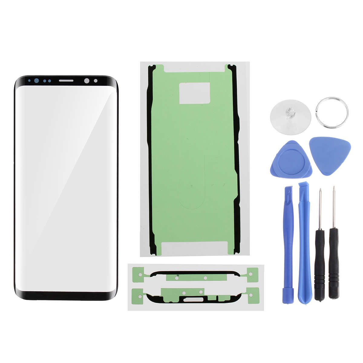 Front Outer Glass Screen Replacement + Adhesive + Tools for Samsung Galaxy S8/S