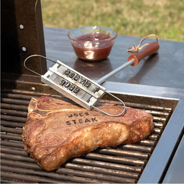 Barbecue ID Branding Iron Tools With Changeable 55 Letters BBQ Personality Stea