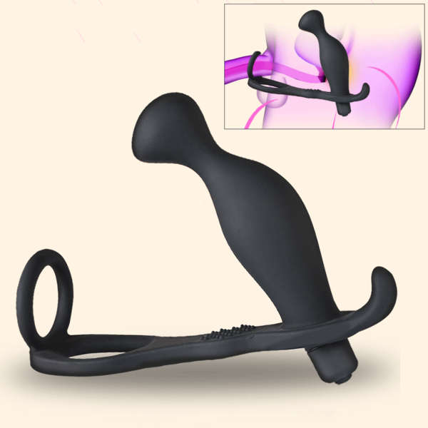 Special Shape Two Rings Waterproof Massage Point Vibration Anal Toys