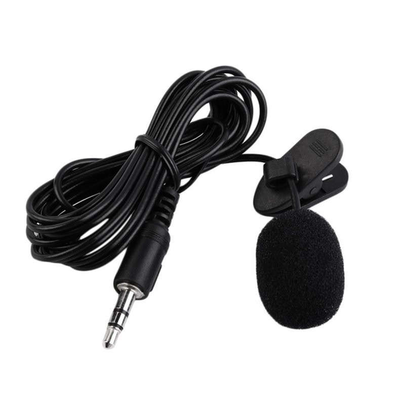Universal 3.5mm Jack Mini Clip-on Lapel Lavalier Microphone Mic Speech Hands-fr