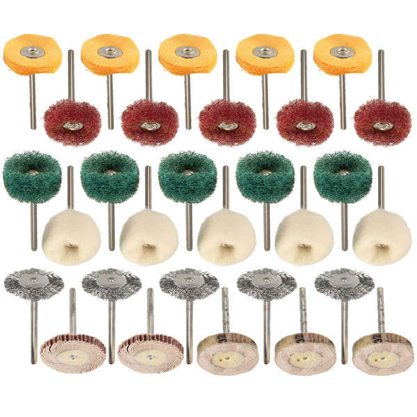 30pcs Polishing Wheel Buffing Pad Brush Set for Rotary Tools