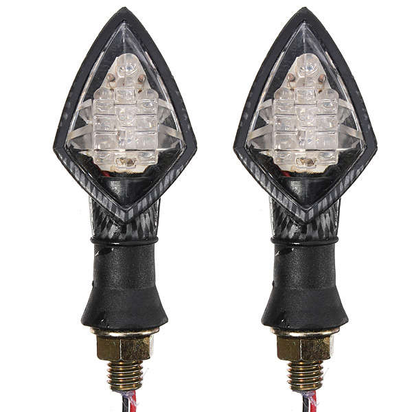 Motorcycle Motorbike Turn Signal Light Indicators Lamp Carbon