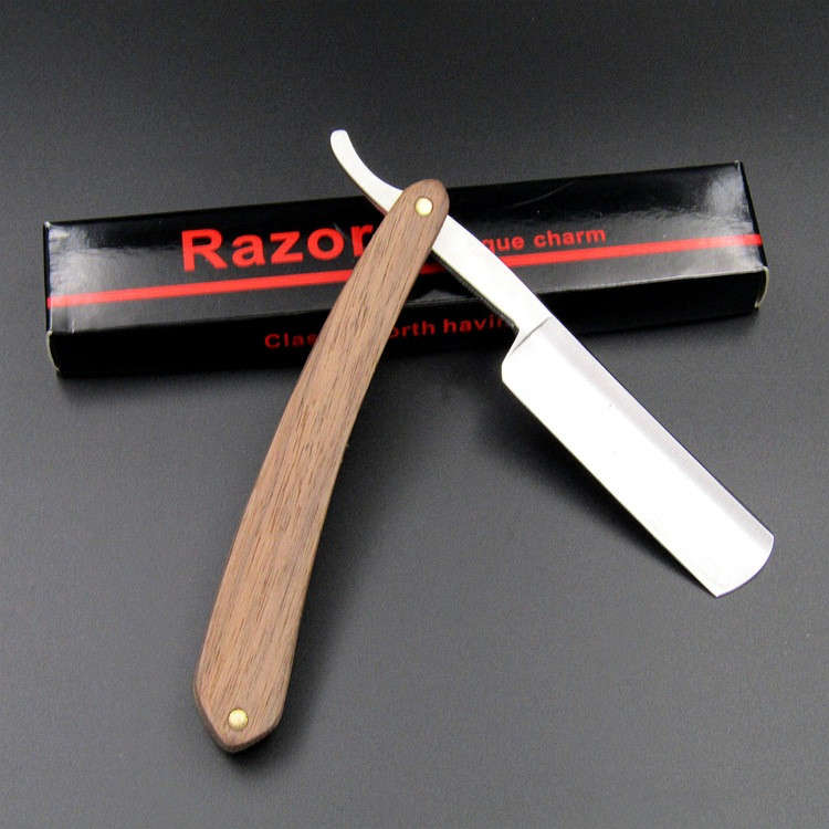 440C Steel Traditional Barber Razor Beard Hair Shaving Shaver Straight Folding