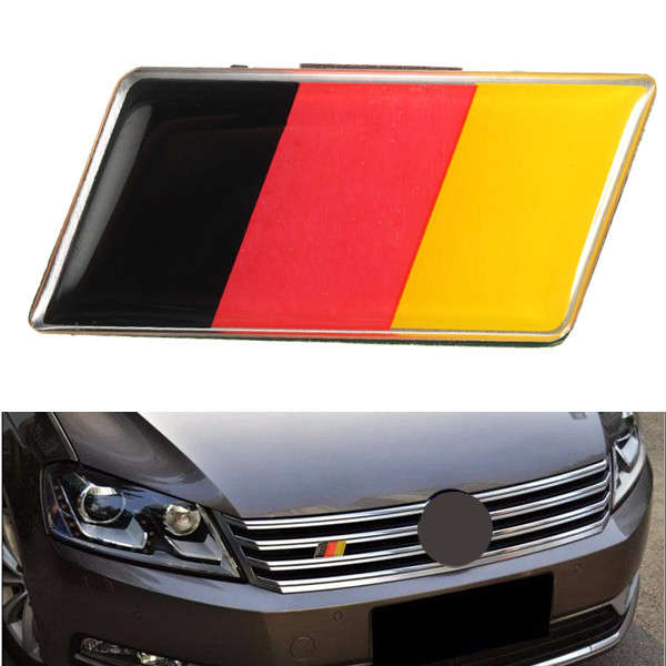 Aluminium German Germany Flag Badge Grille Emblem Car Sticker Decal Universal D