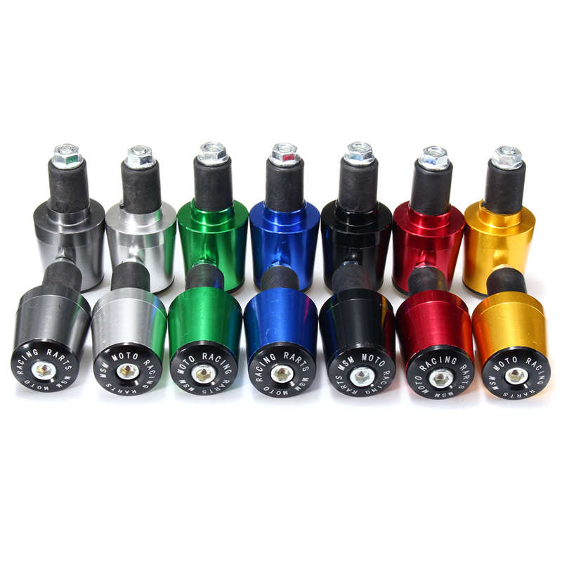 7/8inch CNC 22mm Aluminum Handlebar Grips Bar End Slider Plug Motorcycle Dirt B