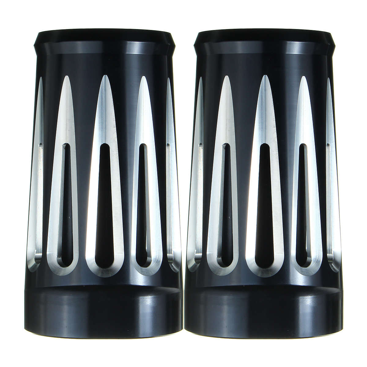 Aluminum Fork Boot Slider Cover Edge Cut Billet Cow RSD For Harley Touri