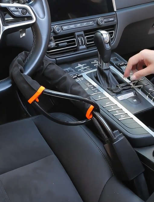 Anti-Theft Locking System for Car Steering Wheel - Blue