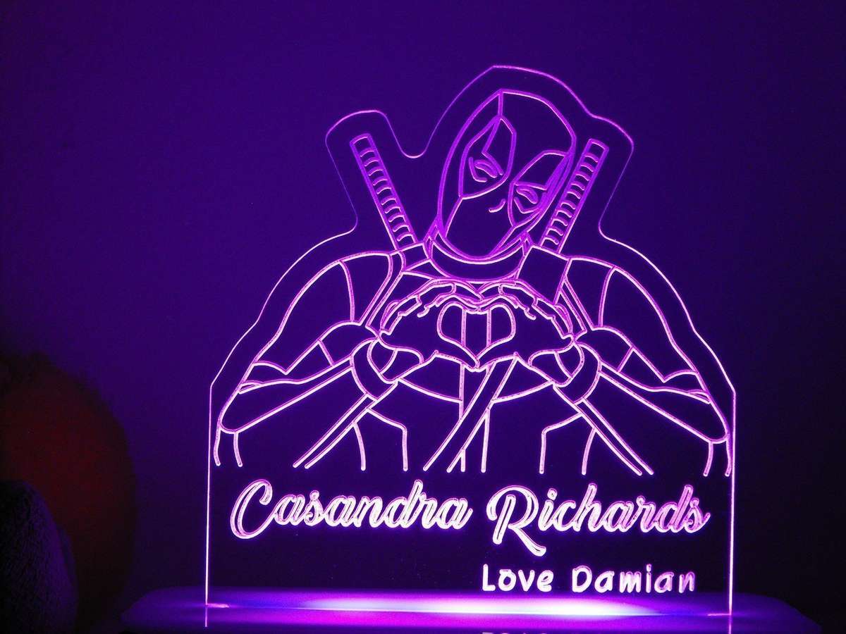 Deadpool Love Night Light