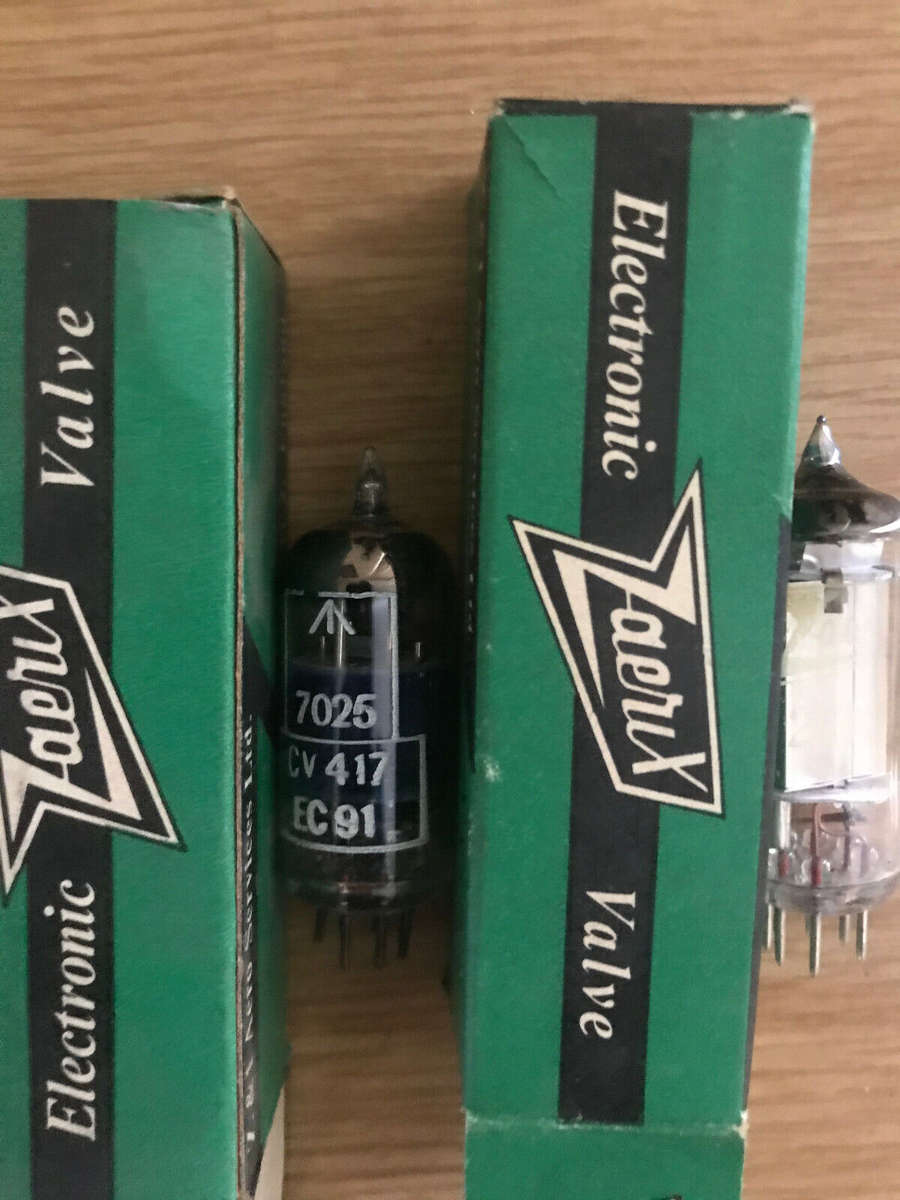 Zaerix EC91 2D21 6F6GB singles. NOS Vacuum tubes. In original Packaging. Vintage