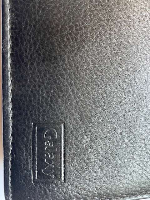 Galaxy Genuine Black Leather Long Clutch Wallet (Model UCF 302)