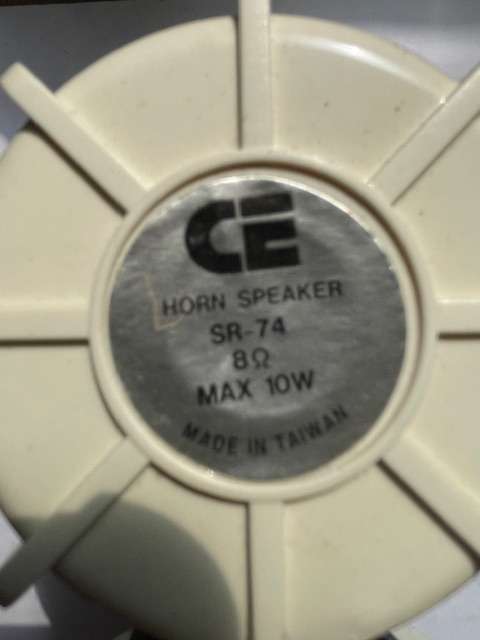 CE SR-74 10W 8-Ohm Horn Speaker - Made in Taiwan