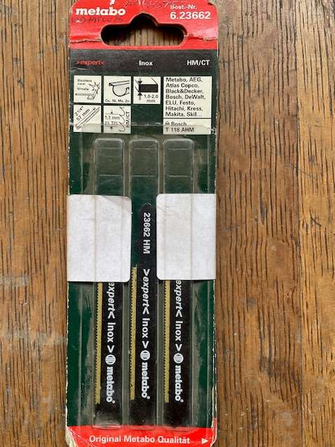 Metabo Expert Inox HM/CT Jigsaw Blades 6.23662 - 3 Pack
