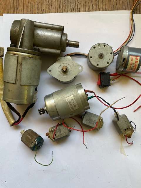 Assorted 12V DC Motors, Gear Motor & Stepper Motors