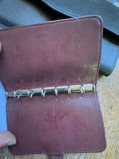 FNB Leather-Look Travel Wallet & Compact 6-Ring Pocket Organiser Combo