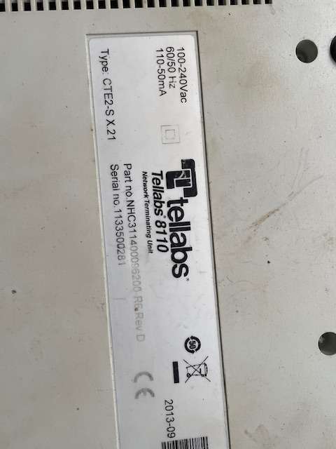 Tellabs 8110 CTE2-S X.21 Network Terminating Unit (Telkom / Reunert)