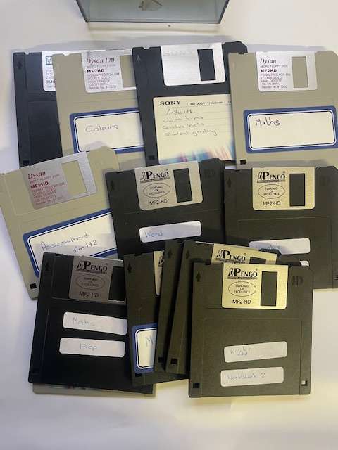 13 Floppy Disks with Case - Assorted