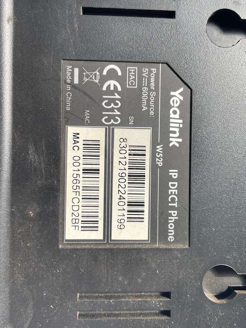 Yealink W52P IP DECT Phone Base Station