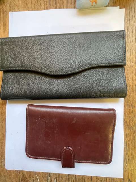 FNB Leather-Look Travel Wallet & Compact 6-Ring Pocket Organiser Combo