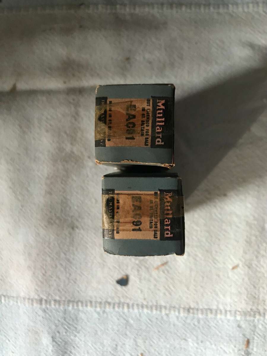Mullard EAC91 CV137 2 Pcs NOS Vacuum tubes NIB tested Diode-triode 7 Pin base