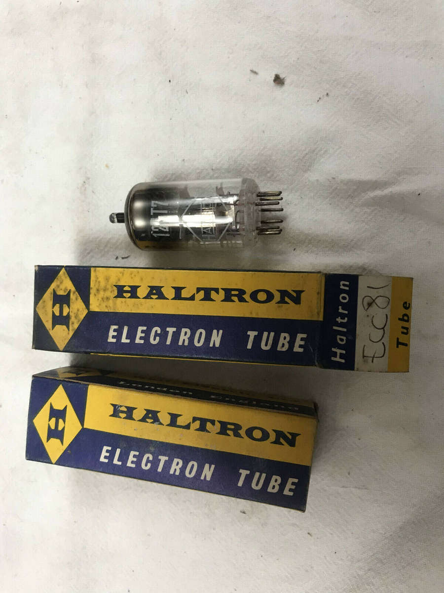 Haltron 12AT7 ECC81 2 Pcs NIB NOS vacuum tubes tested