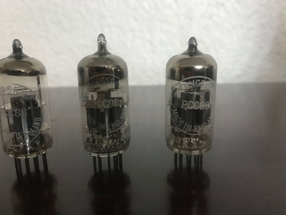 Tungsram NOS PCC88 ECC88 6DJ8 quad matched UK vacuum tubes original vintage
