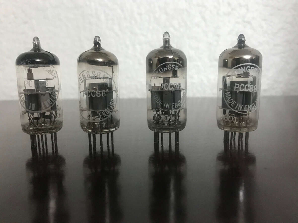 Tungsram NOS PCC88 ECC88 6DJ8 quad matched UK vacuum tubes original vintage