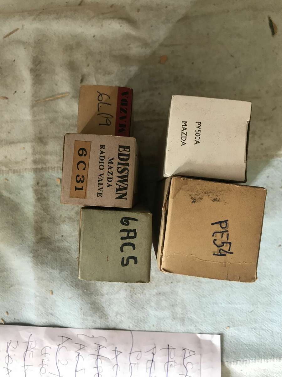 Mazda Ediswan Assorted 6AC5 6C31 6L19 PY500A PE54 NOS NIB vacuum tubes rare 5 pc