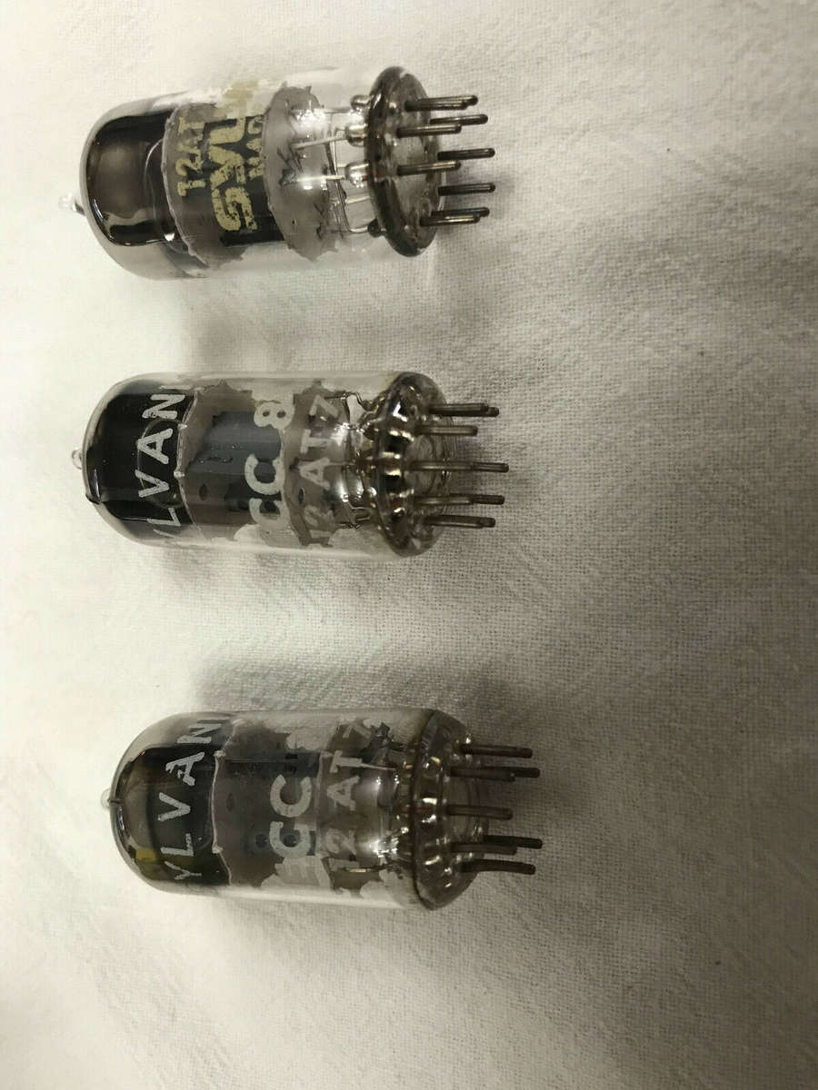 Sylvania 12AT7 ECC81 3 Pcs NOS vacuum tubes tested