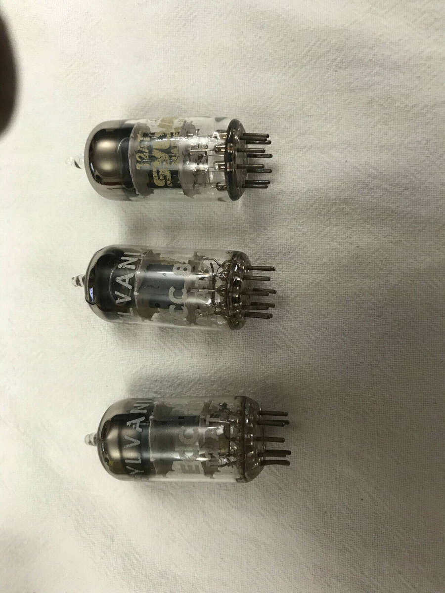 Sylvania 12AT7 ECC81 3 Pcs NOS vacuum tubes tested