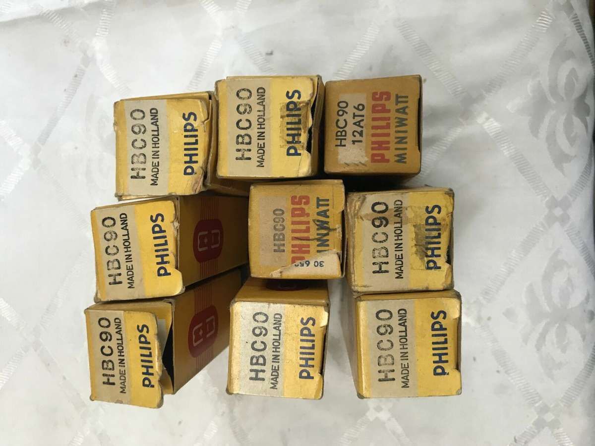 1pc Philips 12AT6/HBC90 Vacuum Tube. In original box. NOS. Vintage.