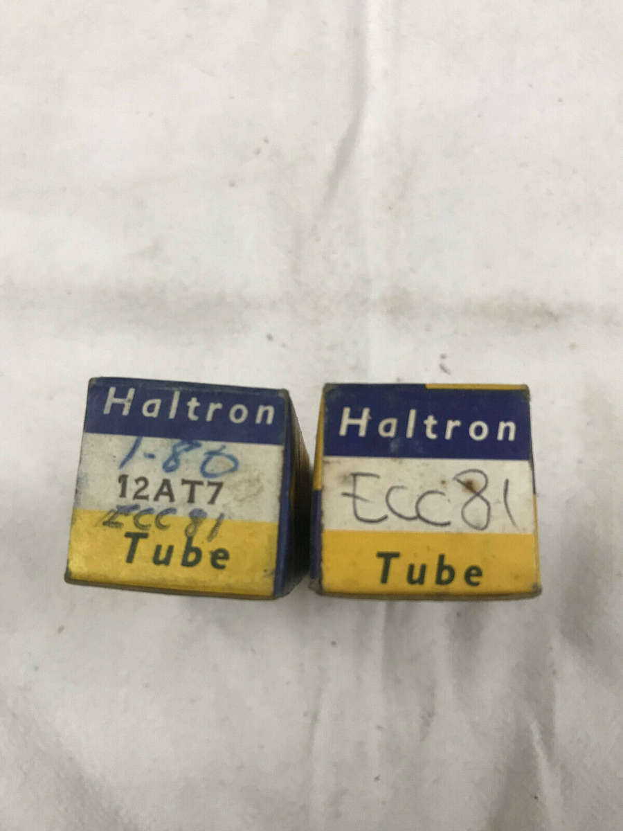 Haltron 12AT7 ECC81 2 Pcs NIB NOS vacuum tubes tested