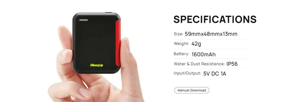 BleeqUp Power Plus Helmet-Mount Battery