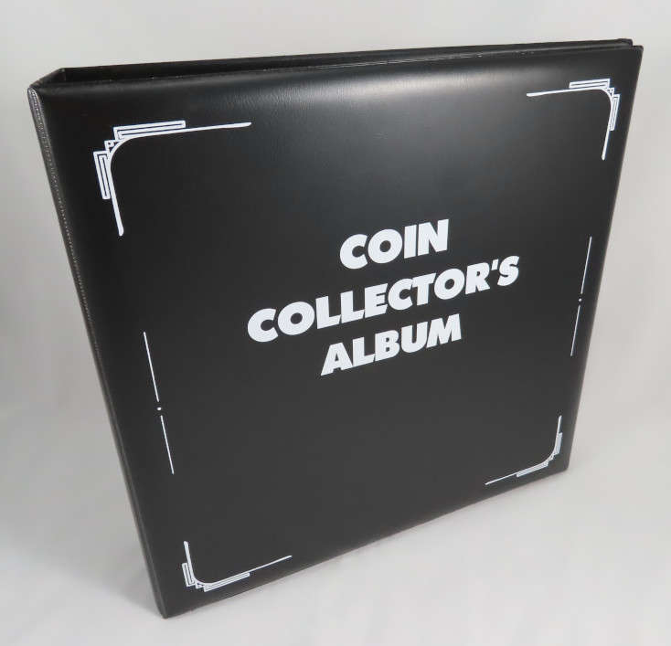 Coin and Banknote Collector`s Album, Heavy Duty 3 Ring Album for Collectors Pages, A4 Binder