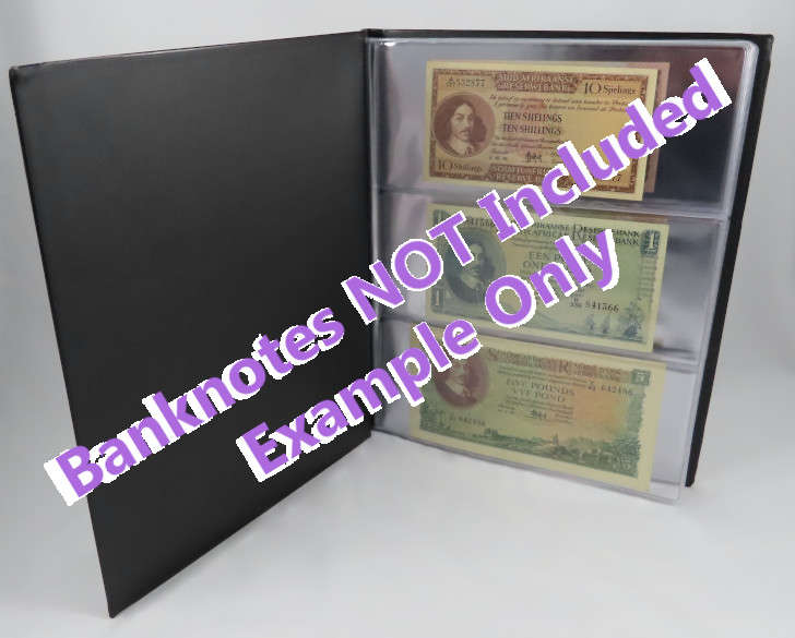 Banknote Collector`s Folder, Hardcover 10 Pages Album for Banknote Collection, A4 Folder