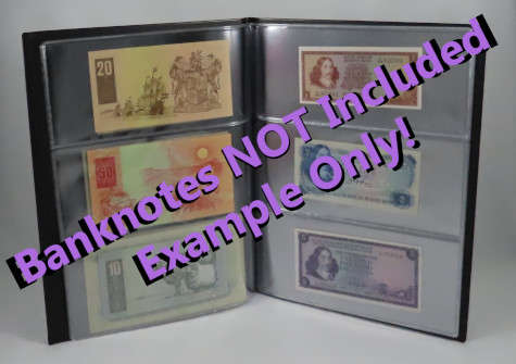 Banknote Collector`s Folder, Hardcover 10 Pages Album for Banknote Collection, A4 Folder