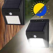 BULK FROM 6 // 30 LED Solar Powered Wall Light Motion Sensor