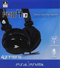 4Gamers PRO4-10 Wired Stereo Gaming Headset - Black