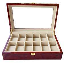 Jack Brown Luxury 12-Slot Carbon Fiber Watch Display Box - Cherry Wood(Refurbished)