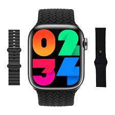 HW9 Ultra Max 2.2 Inch AMOLED Screen Smartwatch Black Strap Blood Press Bluetooth Call